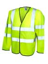 UC802 Long Sleeve Safety Waist Coat Yellow colour image